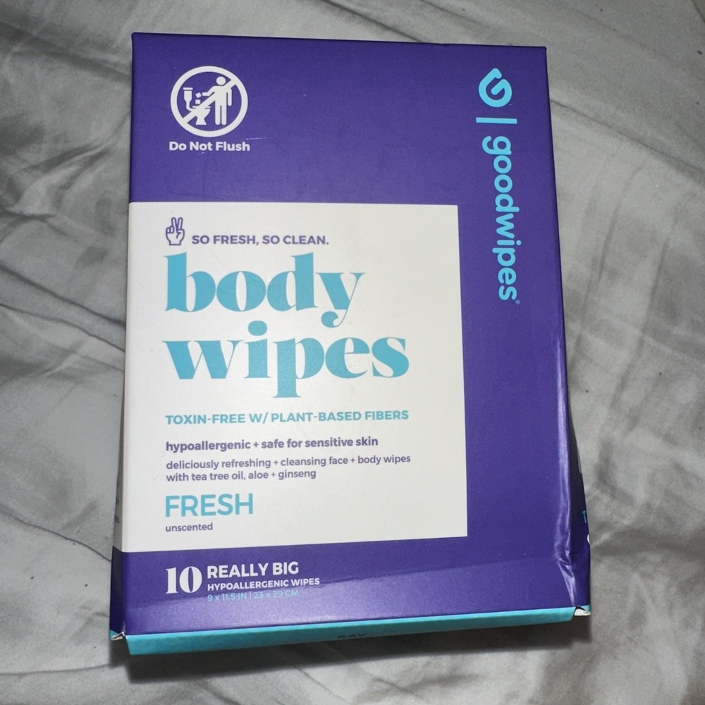 Goodwipes Body Wipes 10‎ per pack FRESH UNSCENTED-10 Individual Wipes 9x11.5